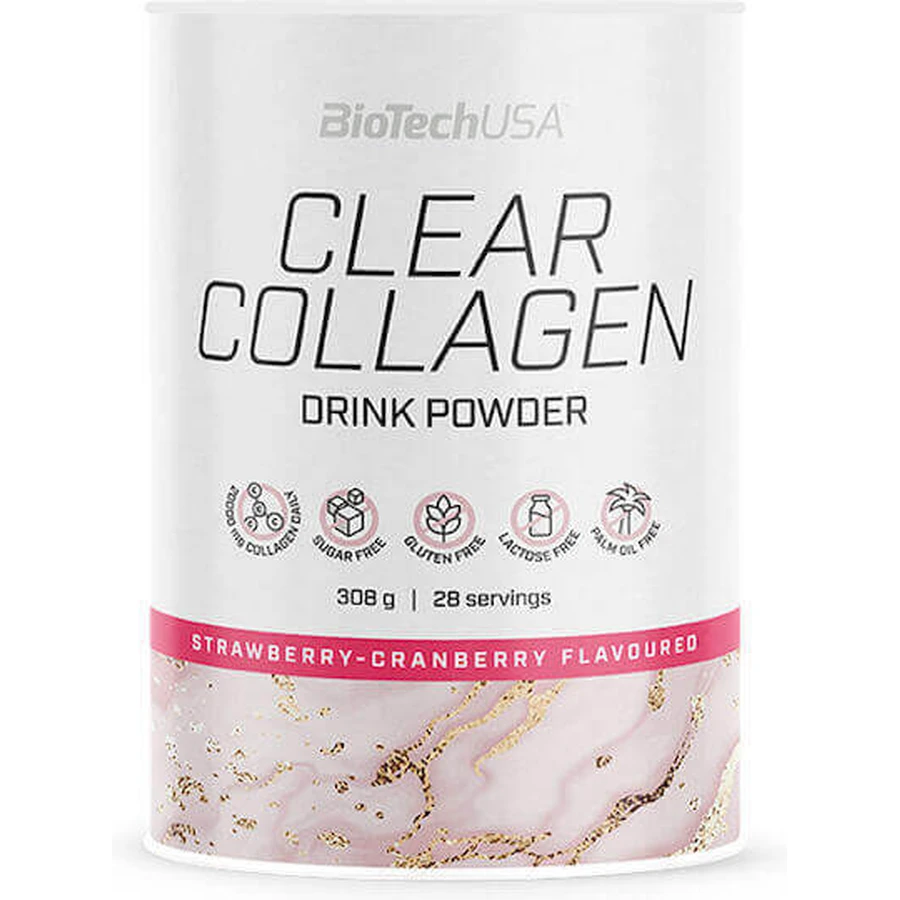Biotech USA Clear Collagen Professional 308gr Журавлина Полуниця: ціни та характеристики
