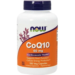 Now Foods CoQ10 без глютену 60 мг 180 рослинних капсул