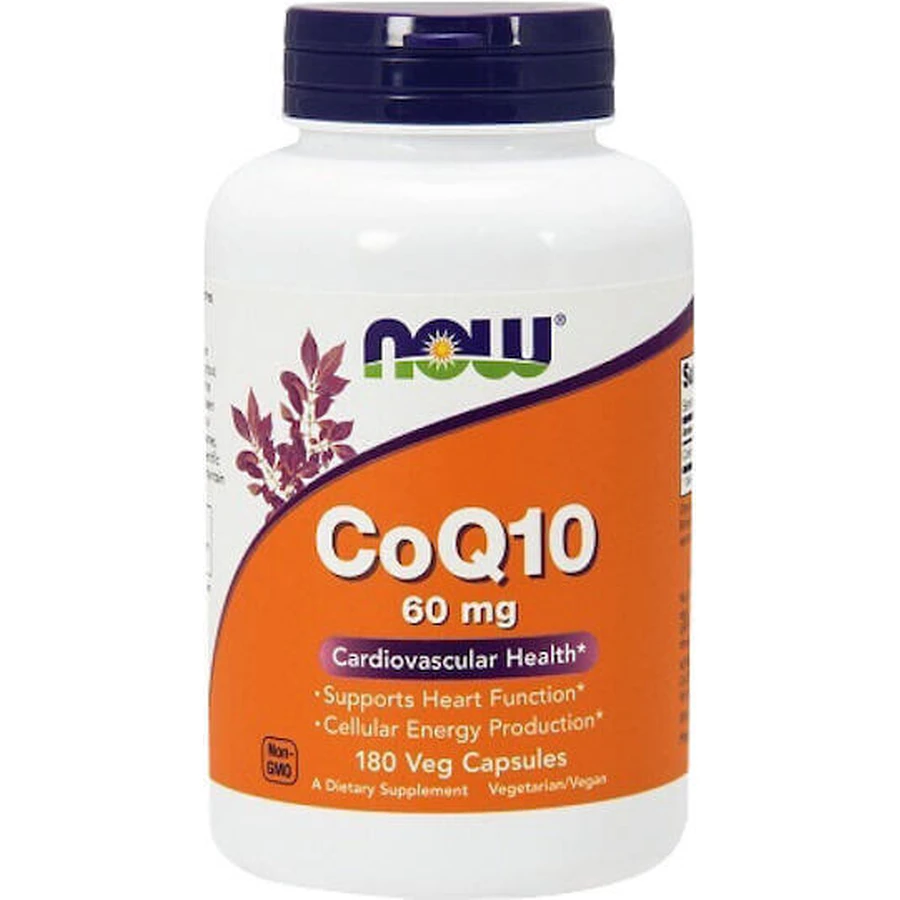 Now Foods CoQ10 без глютену 60 мг 180 рослинних капсул: ціни та характеристики