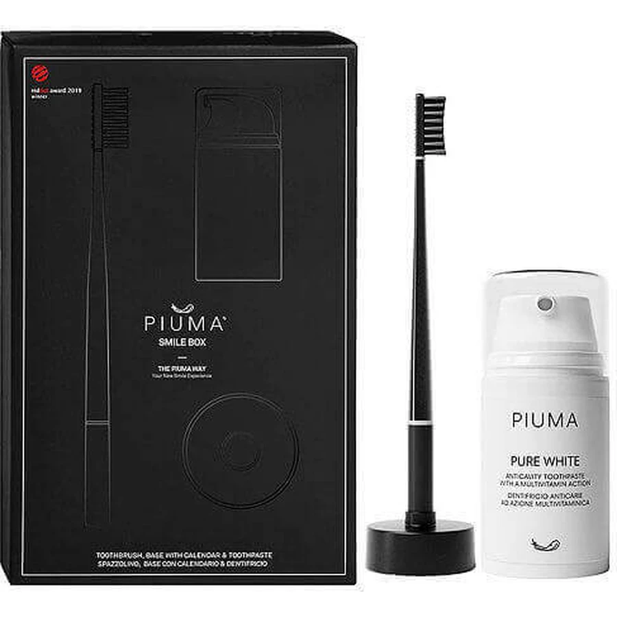 Зубна паста Feather Pure White від карієсу як зубна щітка Medium Perfect Black 75 мл: ціни та характеристики