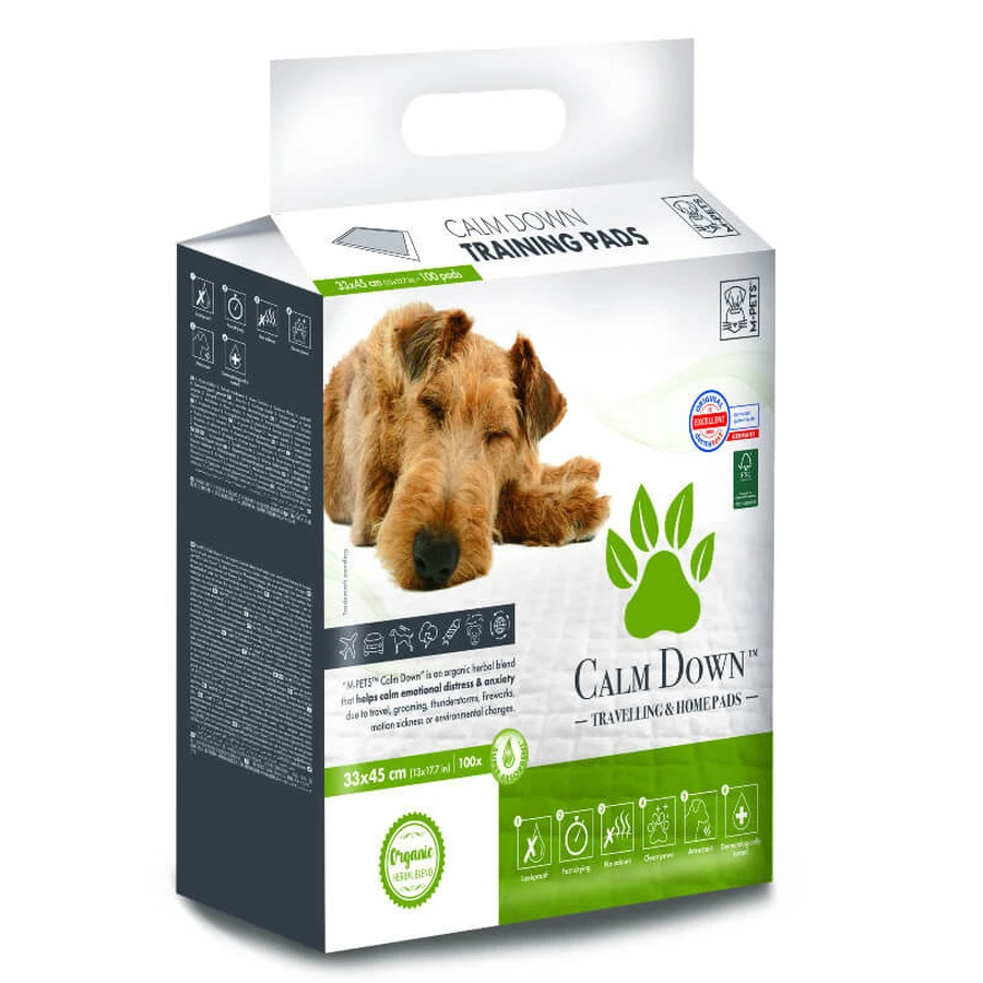 M-Pets Calm Down Travelling & Home Pads Одноразові пелюшки для подорожей із заспокійливим атрактантом, 45х33 см / 100 шт.: ціни та характеристики