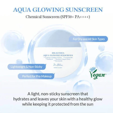Dr. Althea Aqua Сяючий сонцезахисний крем для обличчя SPF 50+ 45мл: ціни та характеристики