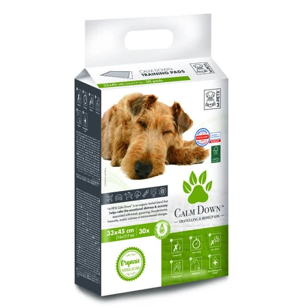 M-Pets Calm Down Travelling & Home Pads Одноразові пелюшки для подорожей із заспокійливим атрактантом, 45х33 см / 30 шт.: ціни та характеристики