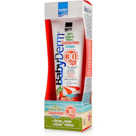 InterMed Babyderm Водостійкий дитячий сонцезахисний крем-емульсія SPF30 300мл: ціни та характеристики
