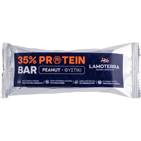 Батончик Lamoterra 35% зі смаком білка та арахісу 60гр: ціни та характеристики