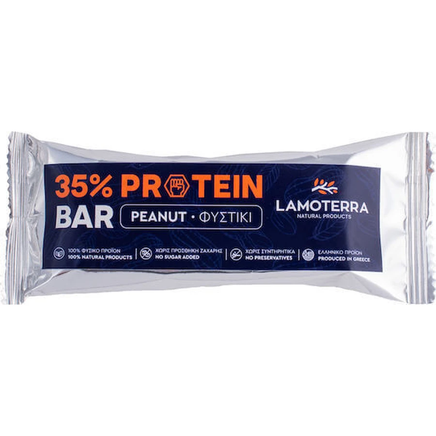 Батончик Lamoterra 35% зі смаком білка та арахісу 60гр: ціни та характеристики