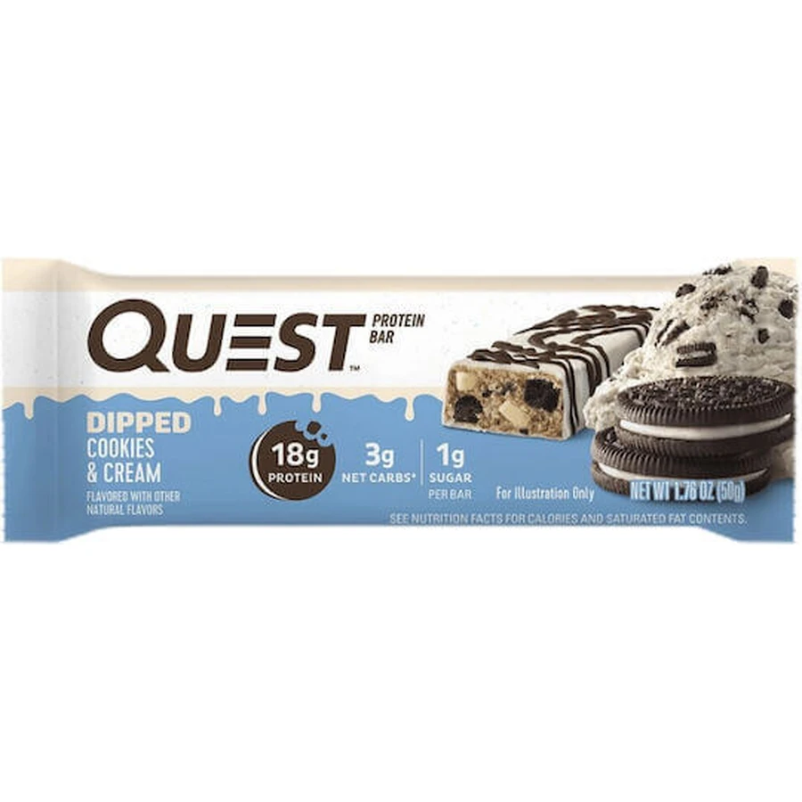 Протеїновий батончик Quest Nutrition Protein Bar Протеїновий батончик з білком 18гр та смаковим кремовим печивом 50гр: ціни та характеристики