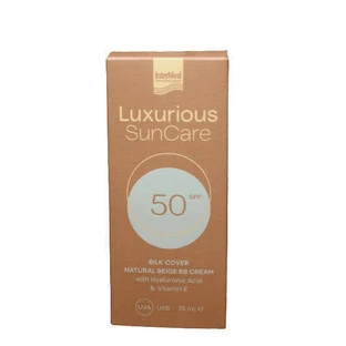InterMed Luxurious SunCare Солнцезащитный крем для лица SPF50 с натуральным бежевым оттенком 75 мл