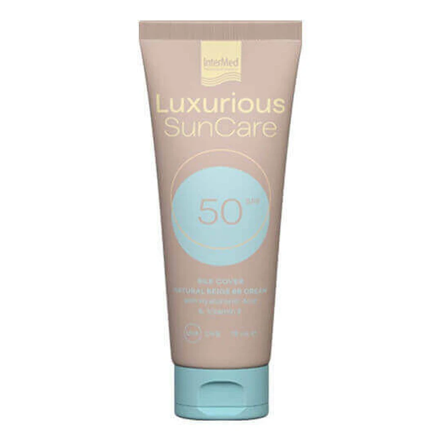 InterMed Luxurious SunCare Солнцезащитный крем для лица SPF50 с натуральным бежевым оттенком 75 мл: цены и характеристики