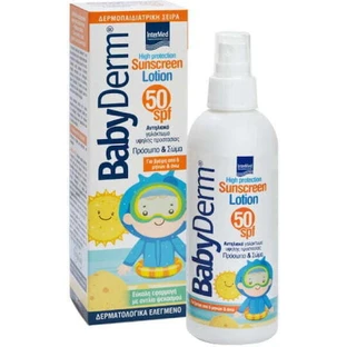 InterMed Babyderm Водостойкий детский солнцезащитный крем-спрей SPF50 200 мл
