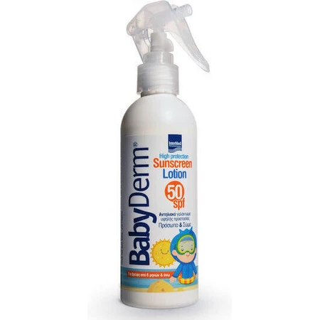 InterMed Babyderm Водостойкий детский солнцезащитный крем-спрей SPF50 200 мл: цены и характеристики