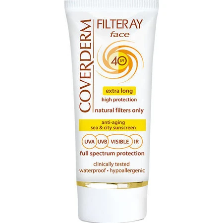 Coverderm Водостойкий солнцезащитный крем для лица SPF40 с цветом 50 мл: цены и характеристики