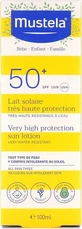 Mustela Водостойкий детский солнцезащитный крем-эмульсия SPF50 100 мл