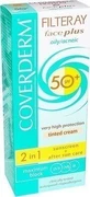 Coverderm Filteray Plus 2 в 1 Водостойкий солнцезащитный крем для лица SPF50 со светло-бежевым пигментом для сухой кожи 50 мл