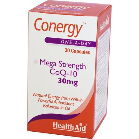 Health Aid Conergy CoQ-10 30mg 30 tabs 30mg 30 caps: цены и характеристики