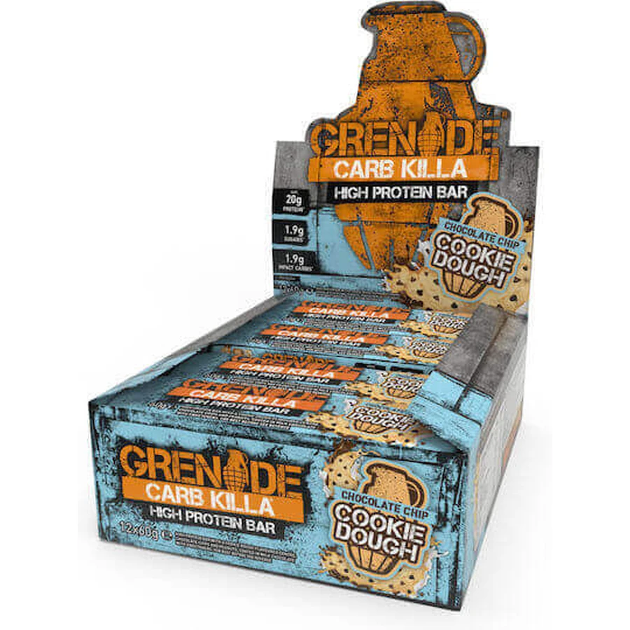 Grenade Carb Killa High батончики з протеїном 20г та шоколадним печивом зі смаком 20г 12х60г: ціни та характеристики