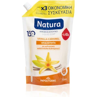 Papoutsanis Natura Vanilla Caramel Refill Soap cream 750ml