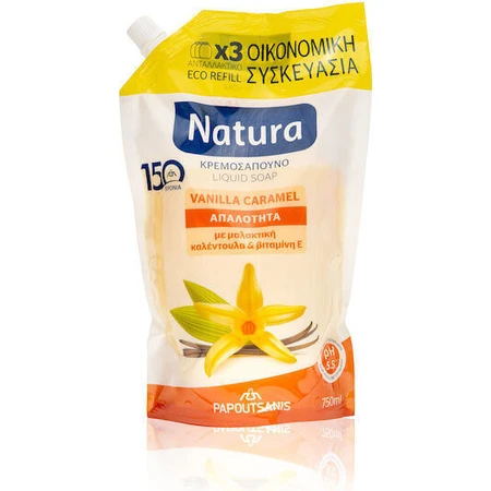 Papoutsanis Natura Vanilla Caramel Refill Soap cream 750ml: цены и характеристики