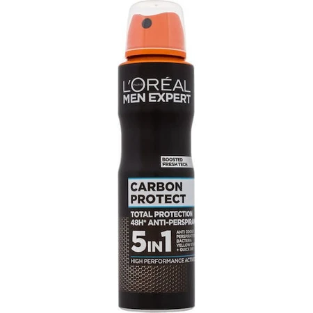 L'Oreal Paris Men Expert Carbon Protect 4 в 1 дезодорант 48 год у формі спрею 150 мл: ціни та характеристики