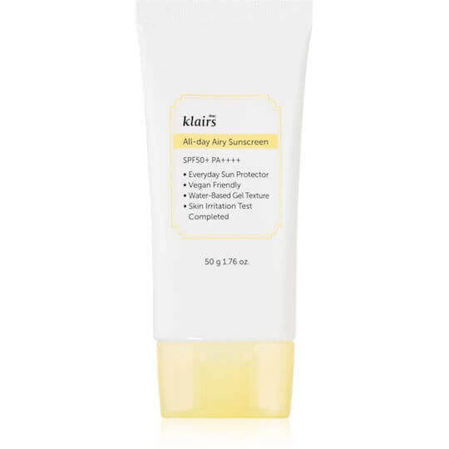 Dear, Klairs All-Day Airy Sunscreen Крем для лица Защита от солнца (SPF50) 50гр: цены и характеристики