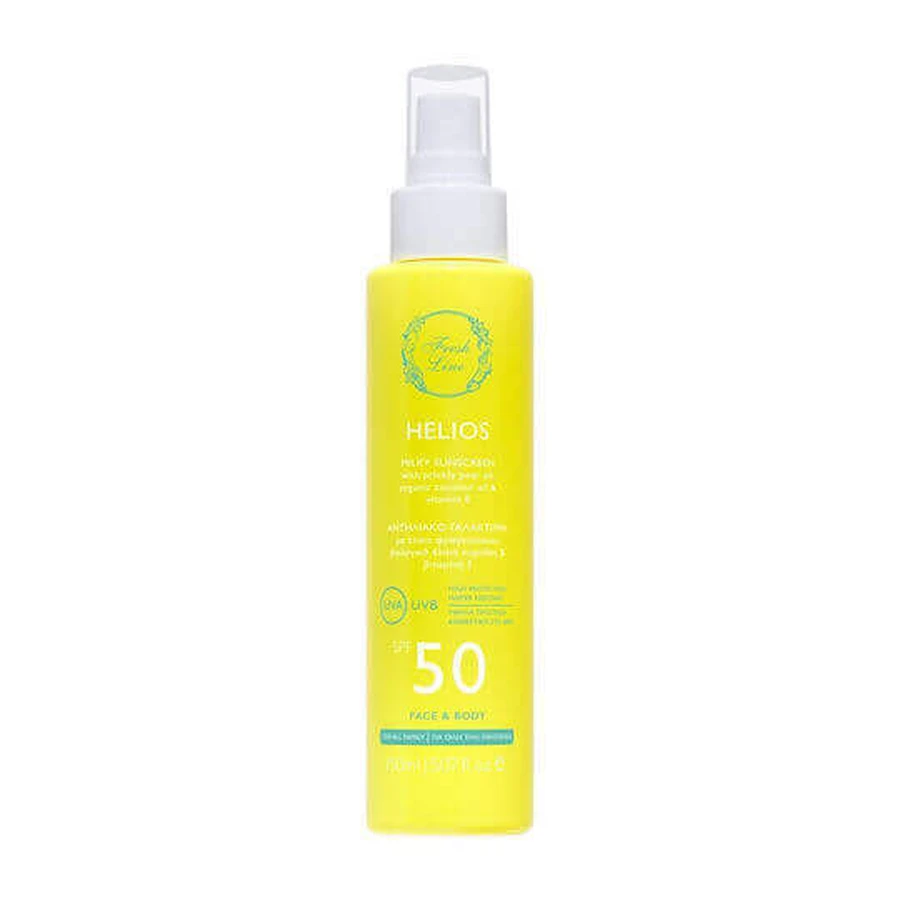 Fresh Line Helios Водостійкий лосьйон для обличчя і тіла від сонця SPF50 Спрей 150 мл: ціни та характеристики