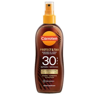 Carroten Protect & Tan Водостійка сонцезахисна олія для тіла SPF30 Спрей для тіла 150 мл