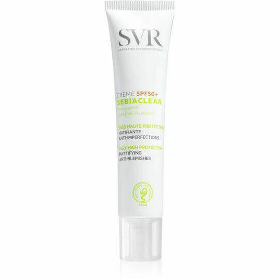 SVR Laboratoire Dermatologique Sebiaclear Солнцезащитный крем для лица SPF50 40 мл: цены и характеристики
