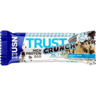 Батончик USN Trust Crunch Bar з протеїном 20гр та смаковою помадкою Брауні 60гр Брауні 60гр