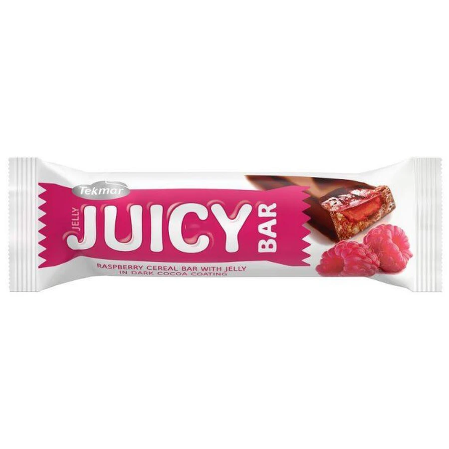 Батончик Tekmar Juicy Bar мюсли с малиновым желе в шоколадной глазури, 40 г: цены и характеристики