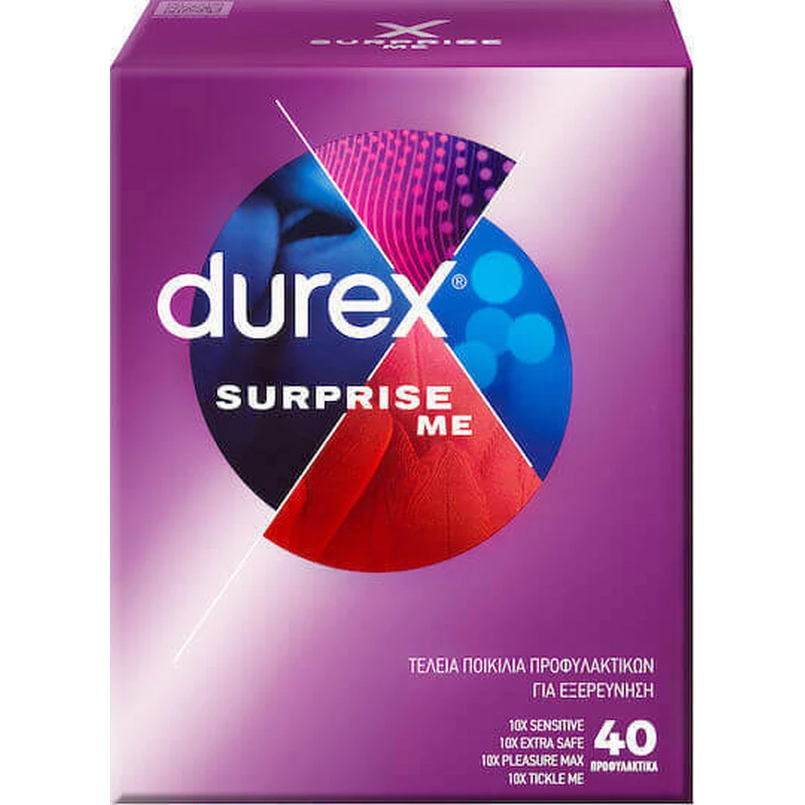 Durex Пресервант Surprise Me Variety Box 40шт: ціни та характеристики