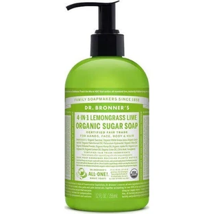 Органическое сахарное мыло Dr Bronner's для мытья рук, тела и волос 355 мл