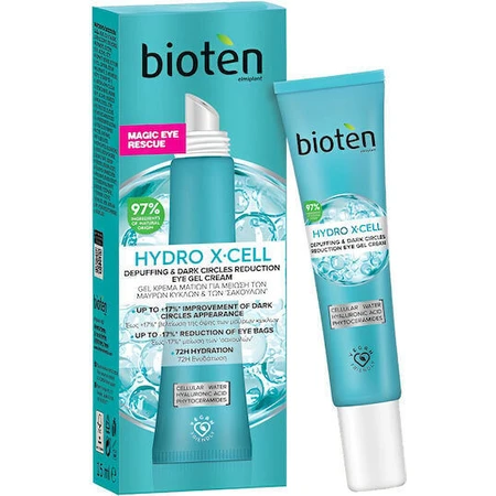 Bioten Hydro X-Cell Зволожуючий крем для шкіри навколо очей проти зморшок для освітлення з гіалуроновою кислотою 15 мл: ціни та характеристики