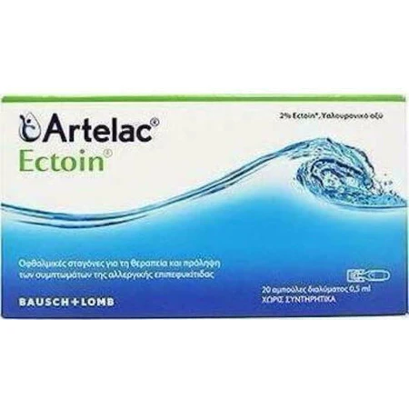 Bausch & Lomb Артелак Эктоин глазные капли 20х0,5 мл: цены и характеристики