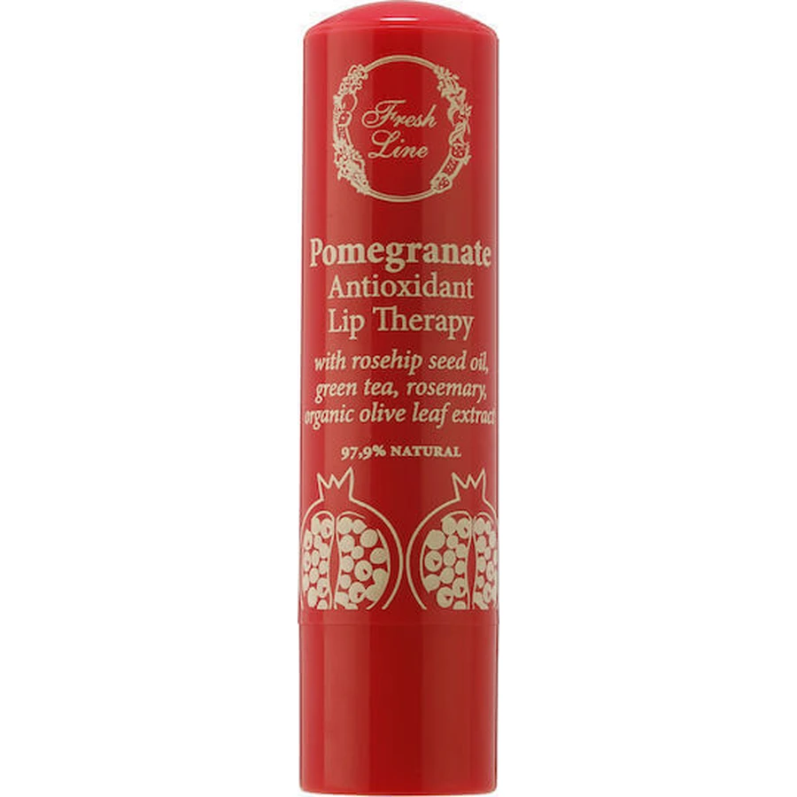 Fresh Line Pomegranate Lip Balm Антиоксидантный бальзам для губ с маслом семян шиповника, зеленым чаем, розмарином и органическим экстрактом листьев 5,4 гр.: цены и характеристики