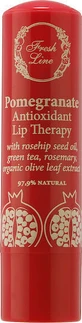 Fresh Line Pomegranate Lip Balm Антиоксидантный бальзам для губ с маслом семян шиповника, зеленым чаем, розмарином и органическим экстрактом листьев 5,4 гр.