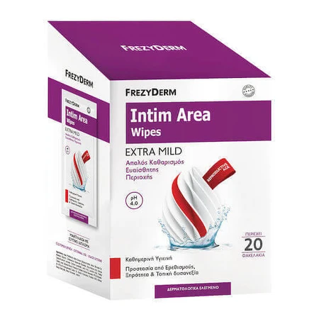Frezyderm Intim Extra Mild Серветки для інтимної зони pH4, 20 шт: ціни та характеристики
