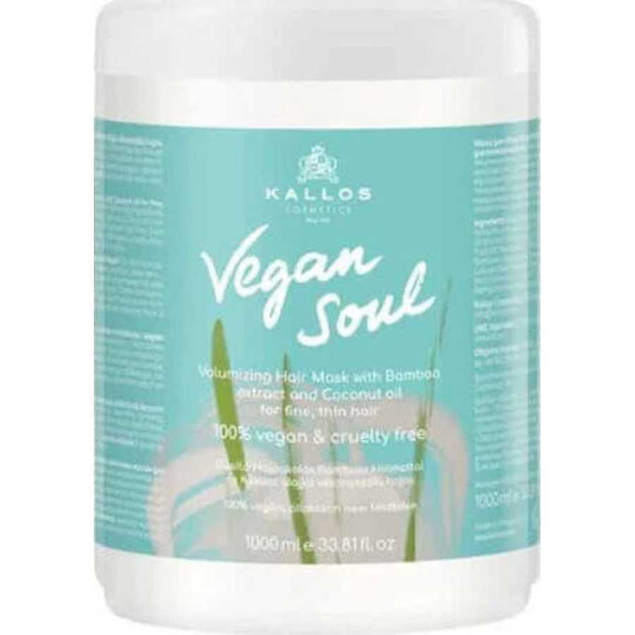 Зволожуюча маска для волосся Kallos Vegan Soul Moisturizing Hair Mask 1000ml: ціни та характеристики