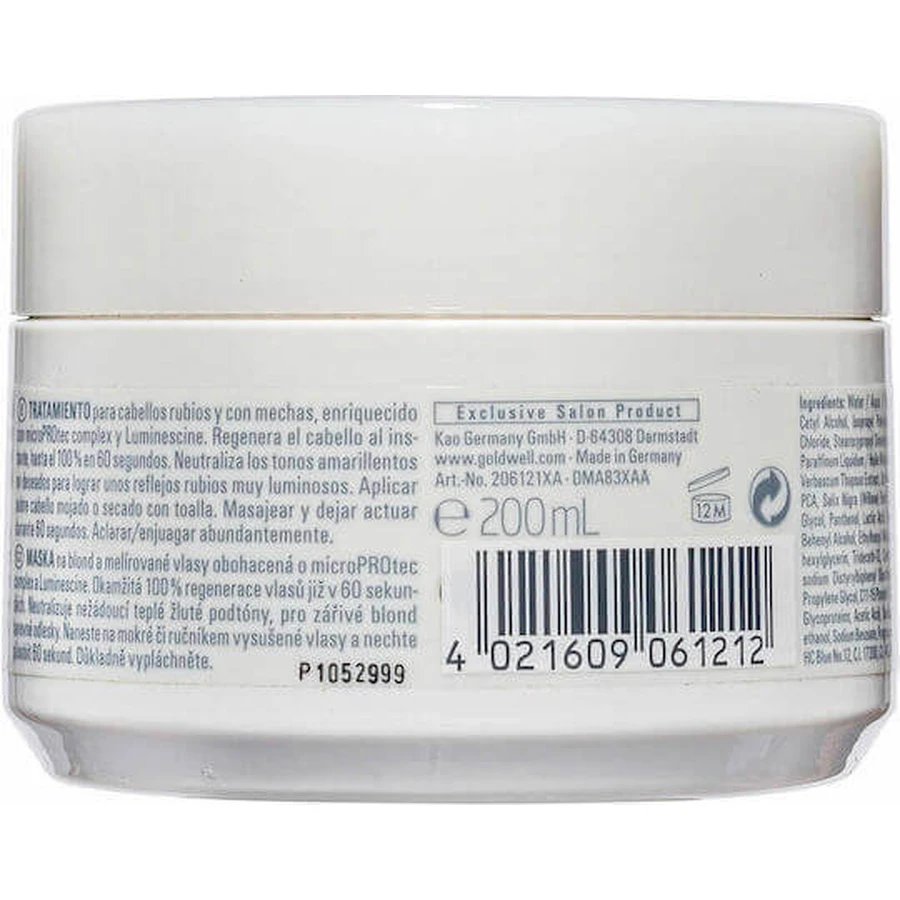 Goldwell Dualsenses Blondes & Highlights 60sec Treatment 20 Маска для волосся зі збереженням кольору 200 мл: ціни та характеристики