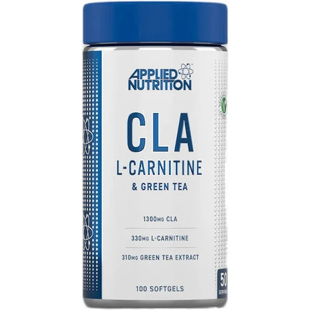 Applied Nutrition Cla L-карнітин та зелений чай з CLA 1300мг 100 м'яких гелів: ціни та характеристики
