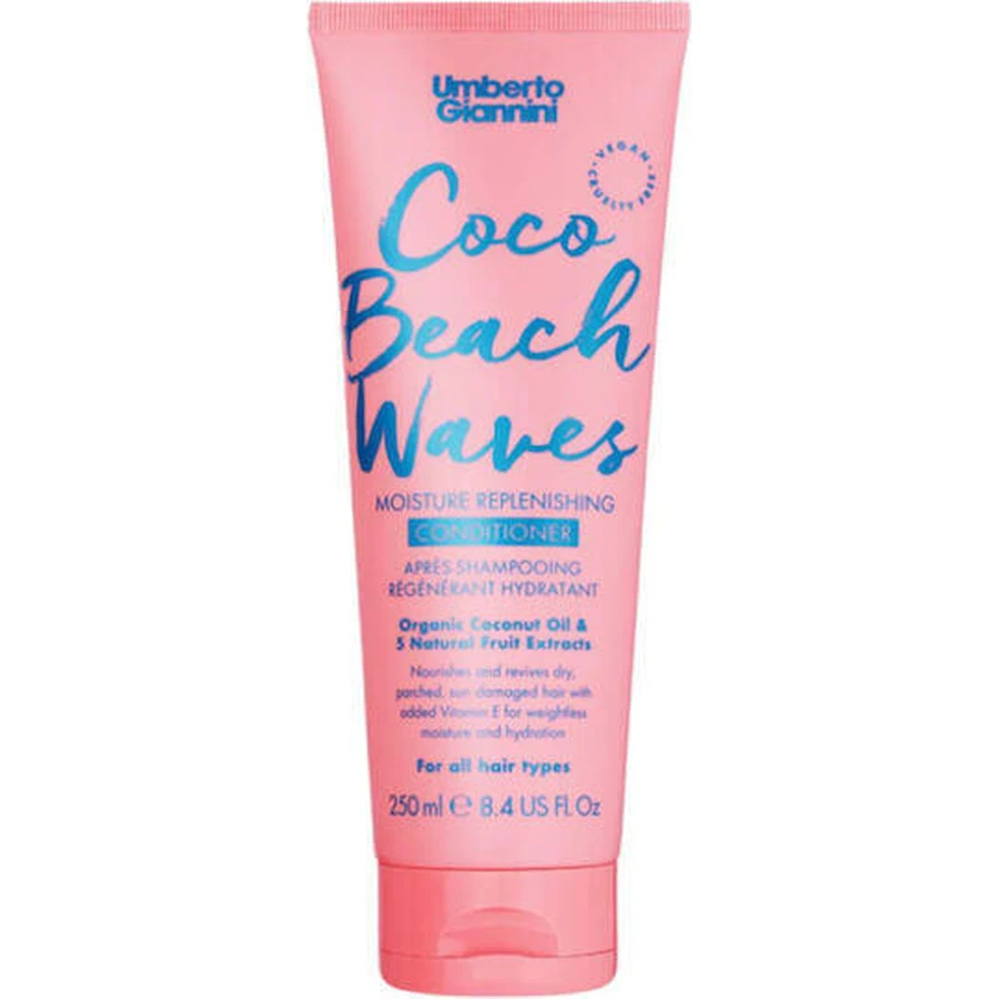 Зволожуючий кондиціонер Umberto Giannini Coco Beach Waves для сухого волосся 250 мл: ціни та характеристики