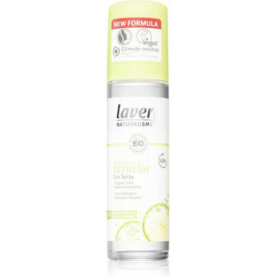 Дезодорант Lavera Natural & Fresh Дезодорант Organic Lime & Natural Minerals Натуральний дезодорант 48-годинний спрей без алюмінію 75 мл: ціни та характеристики
