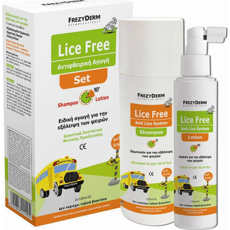 Frezyderm Набір для лікування вошей у дітей Шампунь, гребінець та лосьйон-спрей 50 мл: ціни та характеристики