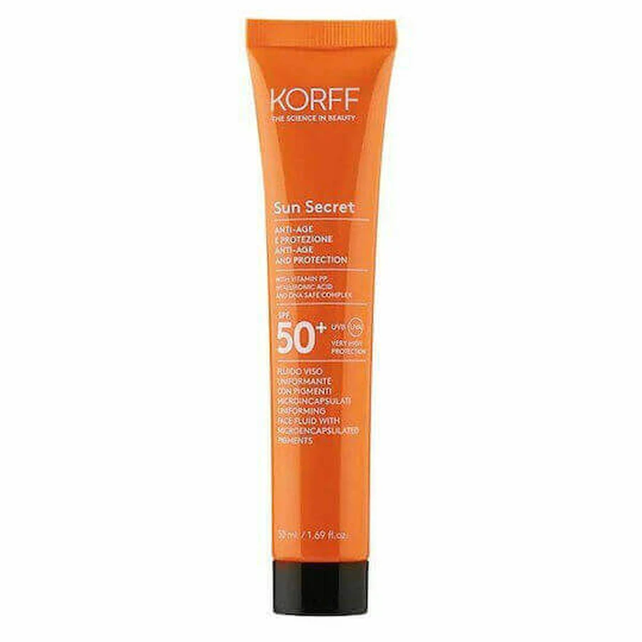 Korff Sun Secret Крем для обличчя проти зморшок SPF50 з пігментом 02 Темний 50 мл: ціни та характеристики