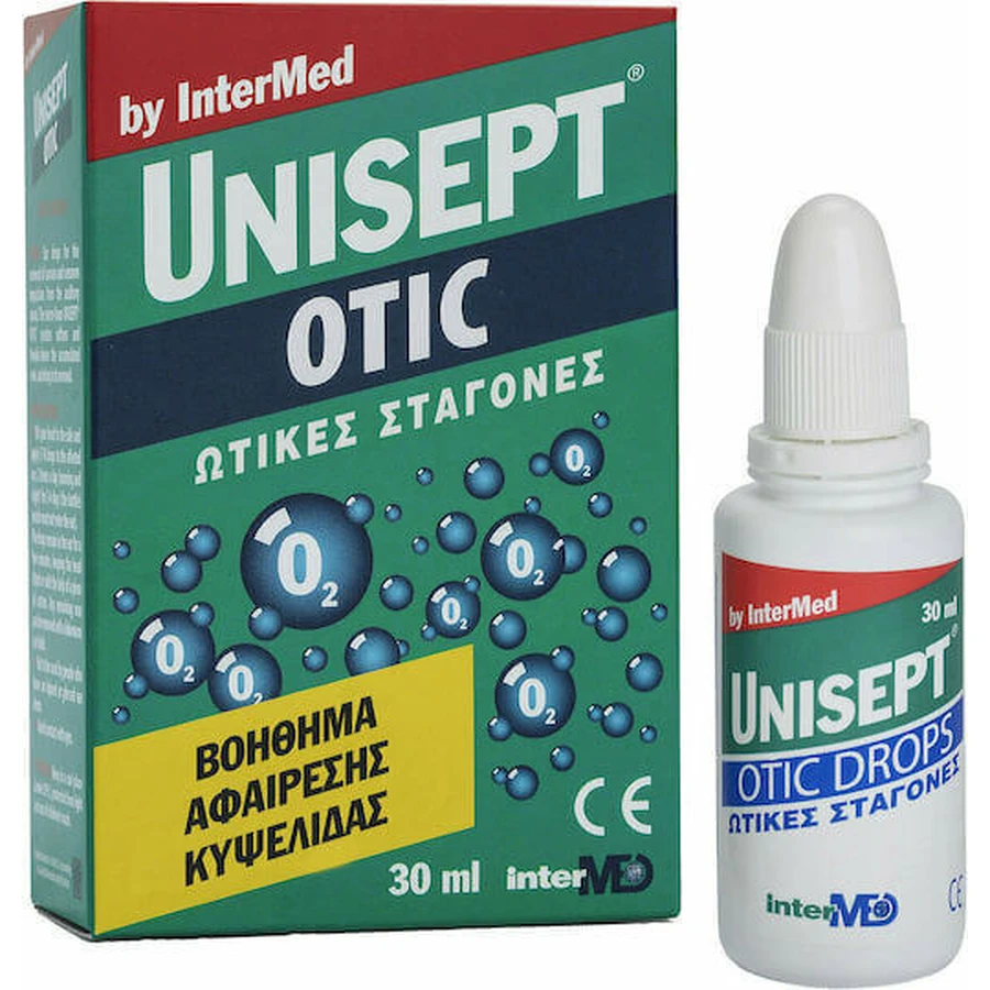 Краплі для очищення вух InterMed Unisept очищувальні 30мл: ціни та характеристики