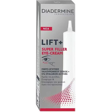 Diadermine Lift + Super Filler 35+ Крем для повік проти зморшок з гіалуроновою кислотою 15мл: ціни та характеристики