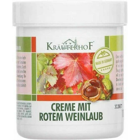 Зволожуючий крем для ніг Krauterhof Red Vine Leaf з диким каштаном і листям червоної лози 100 мл: ціни та характеристики