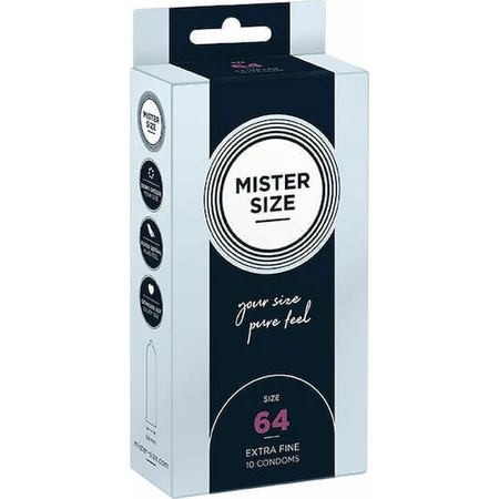 Mister Size Prezervatives Extra Fine Size 64mm Large and Thin 10pcs: цены и характеристики