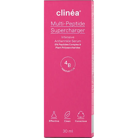 Зволожуюча та омолоджуюча сироватка для обличчя Clinea Multi-peptide Supercharger з пептидами та гіалуроновою кислотою для тонізації та ревіталізації 30мл: ціни та характеристики