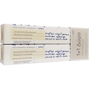 Korres Whitening Відбілююча зубна паста Аніс та евкаліпт 2х75мл