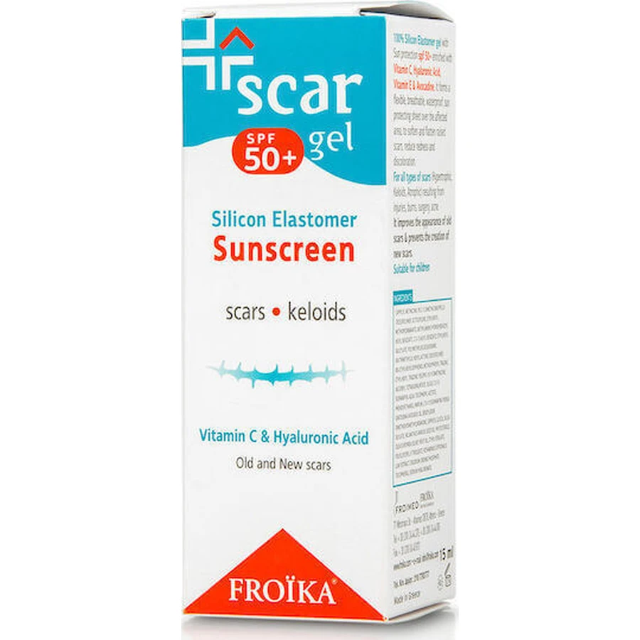 Силіконовий сонцезахисний гель Froika Scar SPF50+ від шрамів, акне та опіків 15 мл: ціни та характеристики